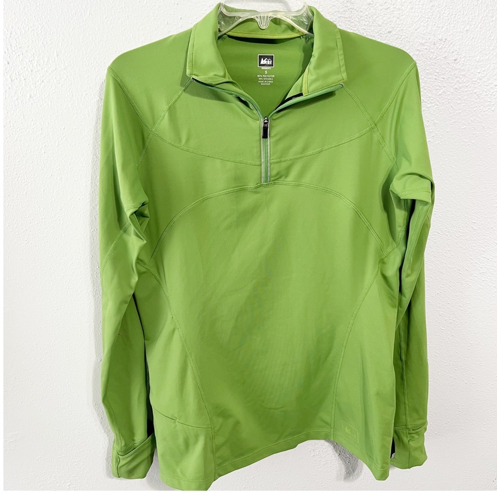 REI green athletic women’s popover green size small